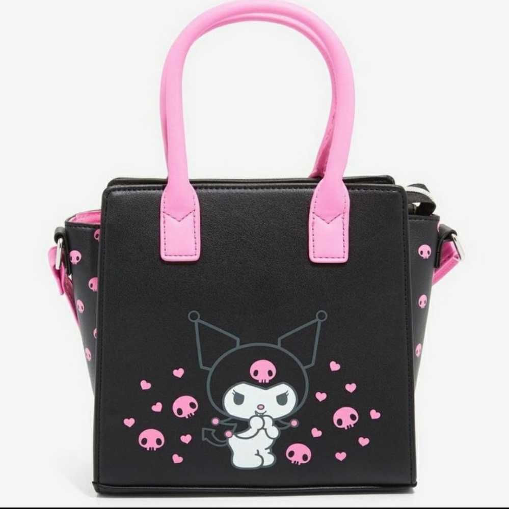 NWT Loungefly Kuromi satchel crossbody and make-up bag - Picture 4 of 13